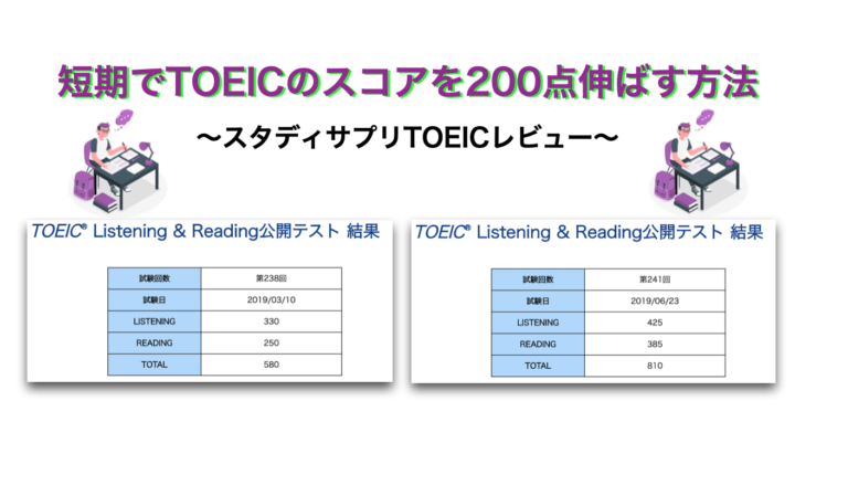 短期でTOEICスコアを200点UPする方法〜スタディサプリTOEIC〜